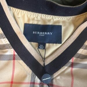 Burberry Beige and Red Plaid Shirt